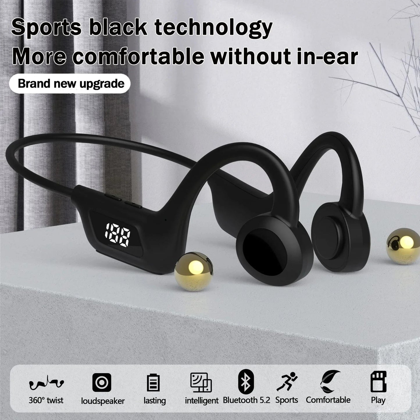 Fones de ouvido Bluetooth Esportivos à prova d'água