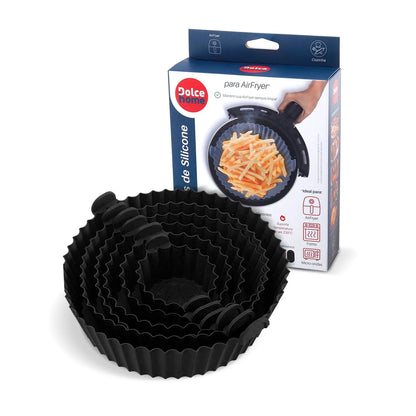 Forma Airfryer Silicone 6pçs Antiaderente Reutilizável