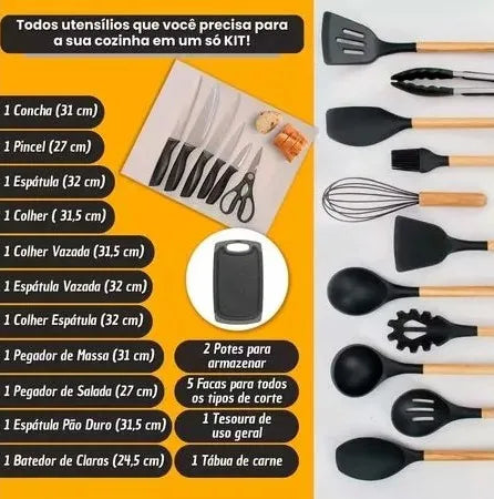 Kit Completo Cozinha de Luxo 19 Peças