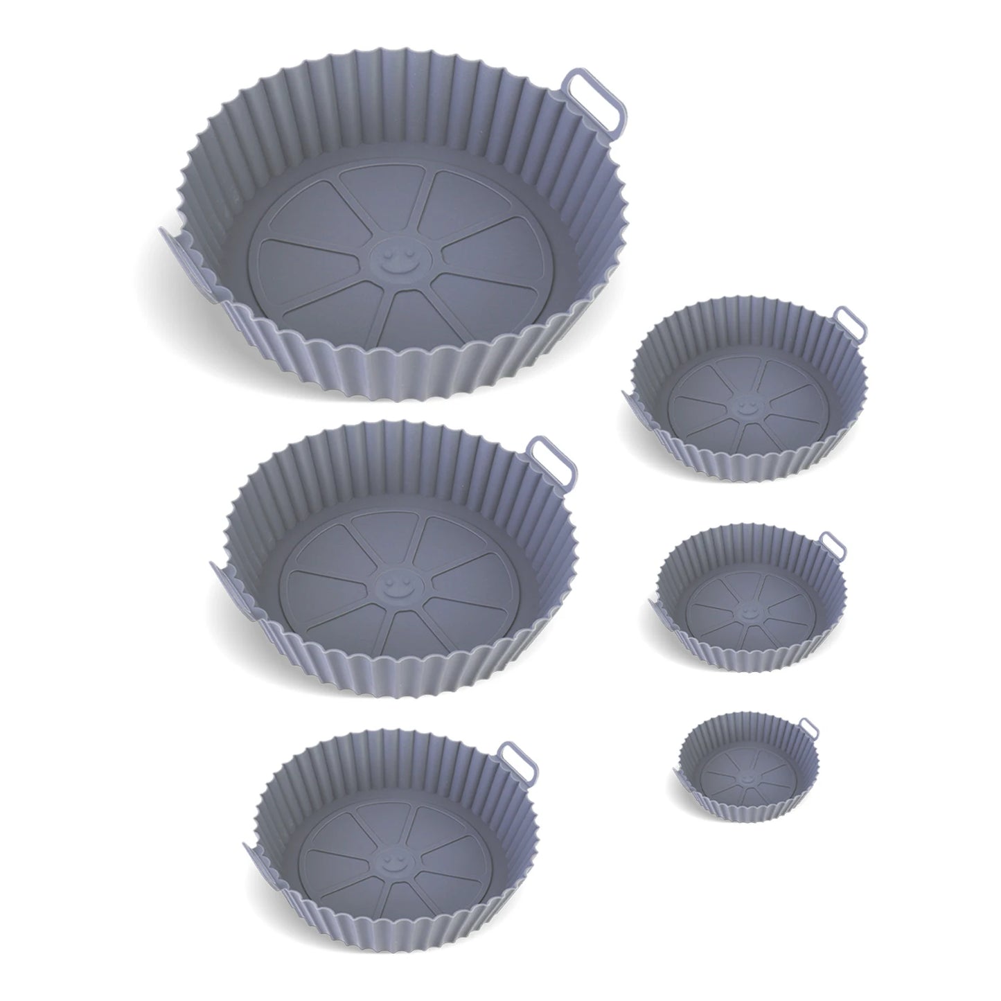 Forma Airfryer Silicone 6pçs Antiaderente Reutilizável
